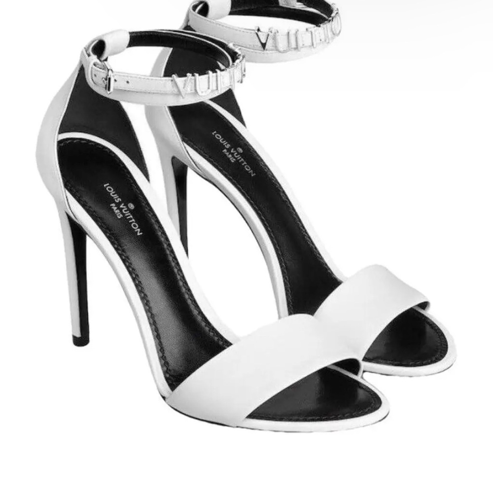 Louis Vuitton White Stiletto Heels